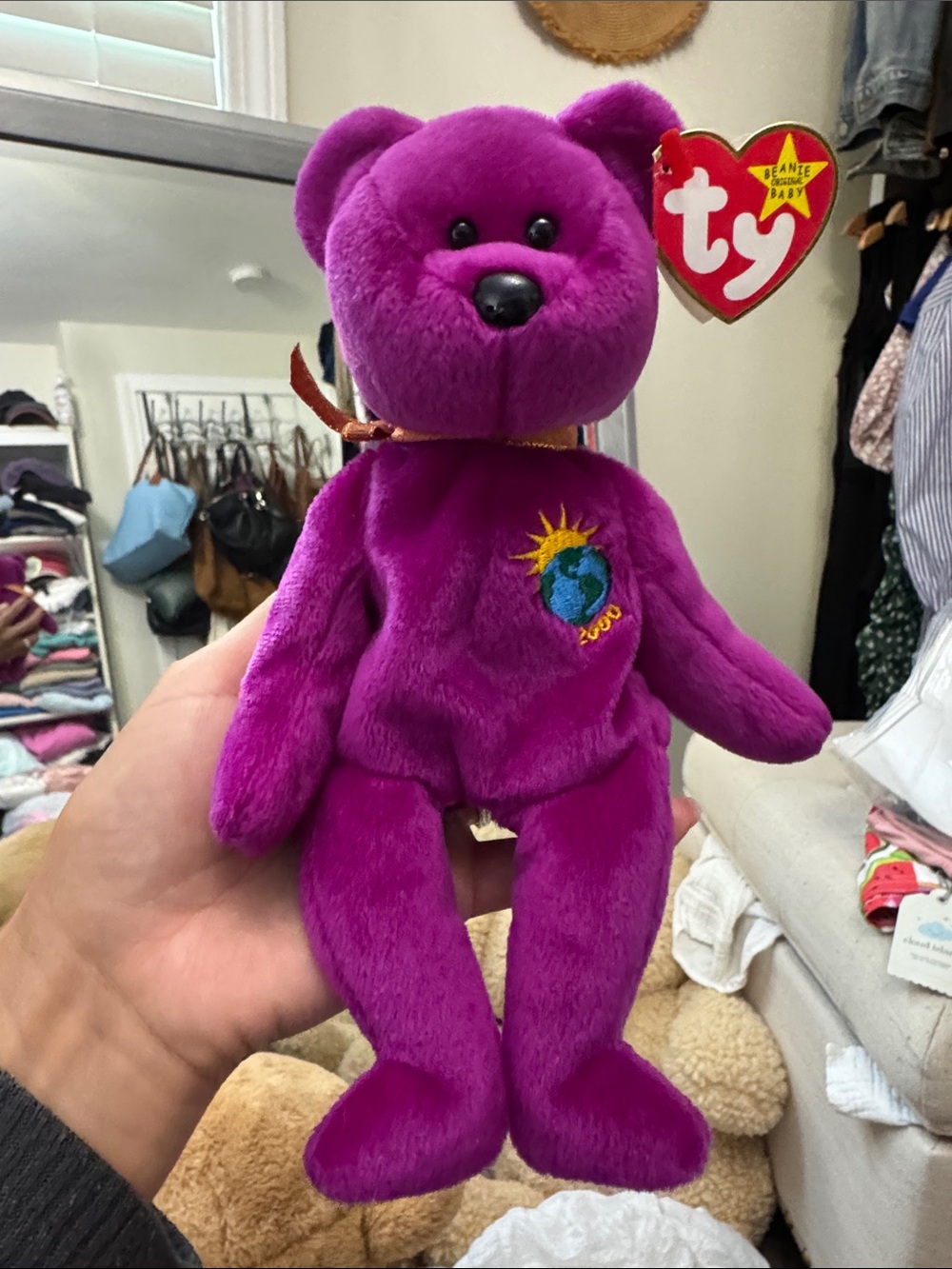 Ty Beanie Baby - Millennium Bear 1999 (retired) - Rare